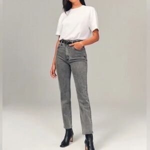 Abercrombie & Fitch Jeans Ankle Straight Curve Love Ultra High Rise Size 24 long